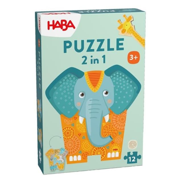 PUZZLE 2 en 1 ELEPHANT HABA 